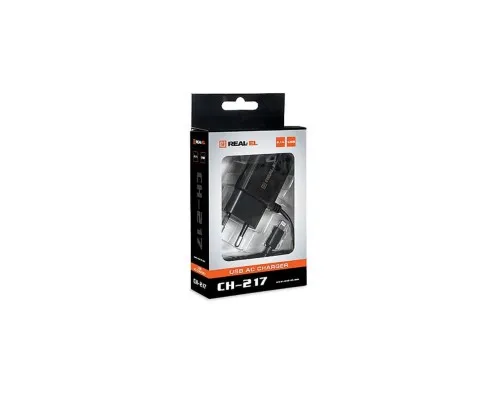 Зарядний пристрій REAL-EL CH-217 black (EL123160016)