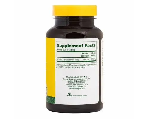 Вітамін Natures Plus Вітамін C, Vitamin C, 1000 мг, Nature's Plus, 90 вегетаріанс (NTP2312)