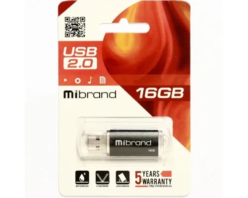 USB флеш накопичувач Mibrand 16GB Cougar Black USB 2.0 (MI2.0/CU16P1B)