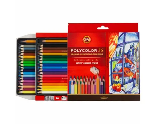 Карандаши цветные Koh-i-Noor Polycolor художественные 36 цвета (3835)