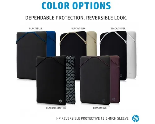 Чехол для ноутбука HP 15.6 Reversible Protective Blk/Slv Sleeve (2F2K5AA)