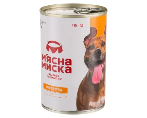Консерви для собак Мясна Миска паштет з куркою 415 г (4820255190327)