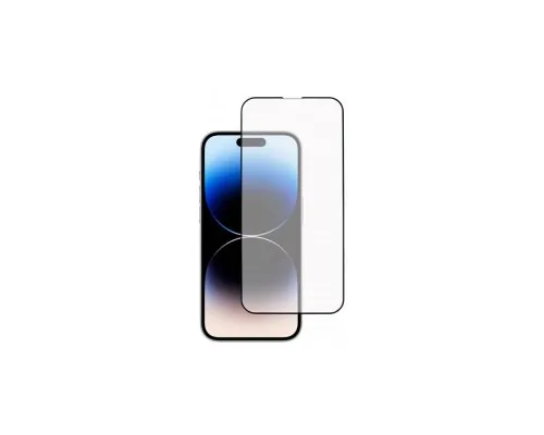 Скло захисне Dengos Full Glue iPhone 14 Pro black frame (TGFG-251)