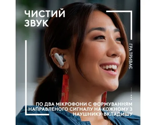 Навушники Logitech FITS True Wireless Gaming Earbuds White (985-001183)