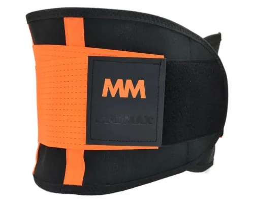 Пояс компресійний MadMax MFA-277 Slimming and Support Belt black/neon orange M (MFA-277-ORG_M)