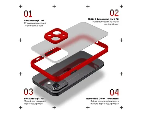Чохол до мобільного телефона Armorstandart Frosted Matte Samsung S23FE 5G Red (ARM69717)