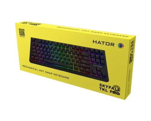 Клавіатура Hator Skyfall 2 TKL Pro Orange USB Black (HTK-750)