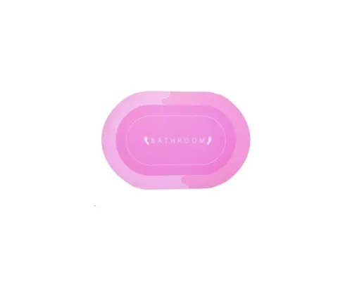 Килимок для ванної Stenson суперпоглинаючий 40 х 60 см овальний рожевий (R30939 pink)