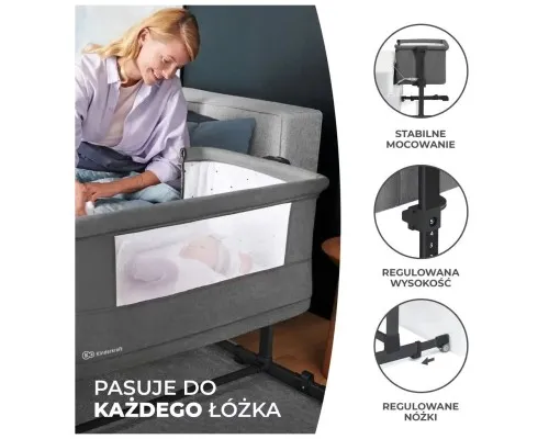 Ліжечко Kinderkraft Приставне ліжечко-люлька Neste Grow Beige (5902533923014)