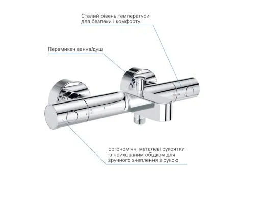 Змішувач Grohe Grohtherm 800 Cosmopolitan (34766000)