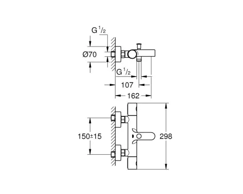 Змішувач Grohe Grohtherm 800 Cosmopolitan (34766000)