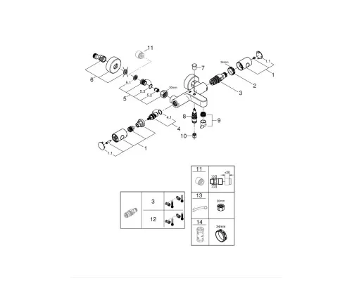 Змішувач Grohe Grohtherm 800 Cosmopolitan (34766000)