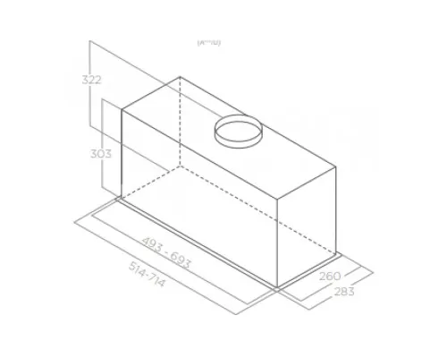 Витяжка кухонна Elica LANE SENSOR BL MAT/A/72