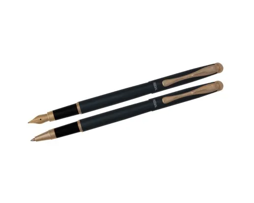 Ручка піряна Regal набір перо + ролер в подарунковому футлярі Перлинно-чорний (R12216.L.RF)