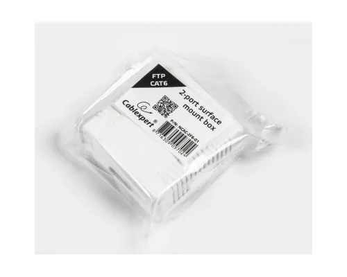 Компютерна розетка Cablexpert RJ45x2 FTP, cat.6 (NCAC-2F6-01)