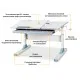 Парта Mealux Vancouver Multicolor Blue Lite (BD-620 W/G MC + BL Lite)