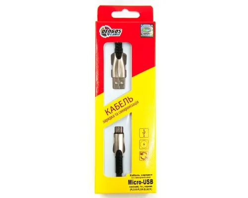 Дата кабель USB 2.0 AM to Micro 5P 1.0m black Dengos (PLS-M-PLSK-BLACK)