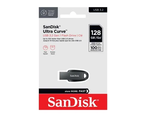 USB флеш накопичувач SanDisk 64GB Ultra Curve Black USB 3.2 (SDCZ550-064G-G46)