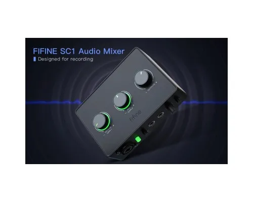 Мікшерний пульт Fifine Sound Card SC1 Black (SC1)