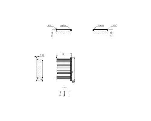 Сушарка для рушників Terma Marlin One 780x530 (WWMRN078053KS95E1P)