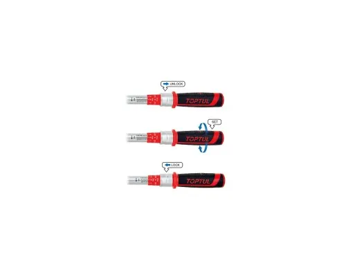 Ключ Toptul динамометричний 1/4x295мм 5-25Nm (ANBV0803)