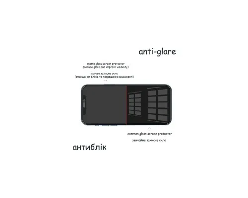 Стекло защитное Drobak Matte Glass A+ Apple iPhone 15 (Black) (292949)