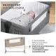 Кроватка Kinderkraft Приставная кроватка-люлька Neste Grow Light Grey Grey Grey Full Wood (5902533923021)