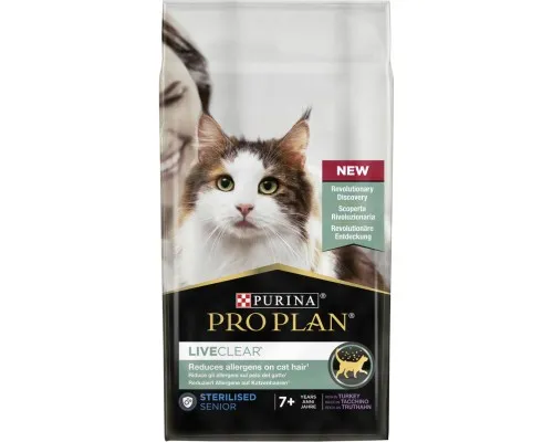 Сухий корм для кішок Purina Pro Plan LiveClear для стерилізованих котів старше 7 років 1.4 кг (7613287232731)