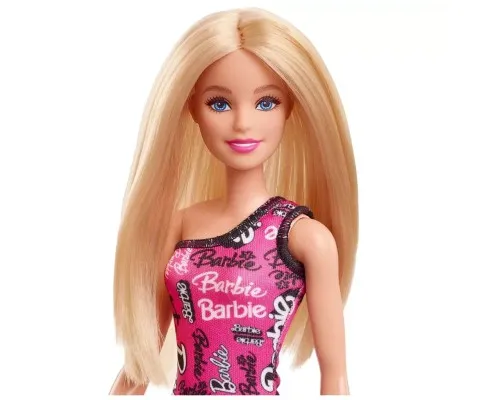 Кукла Barbie Супер стиль Блондинка в брендированном платье (HRH07)