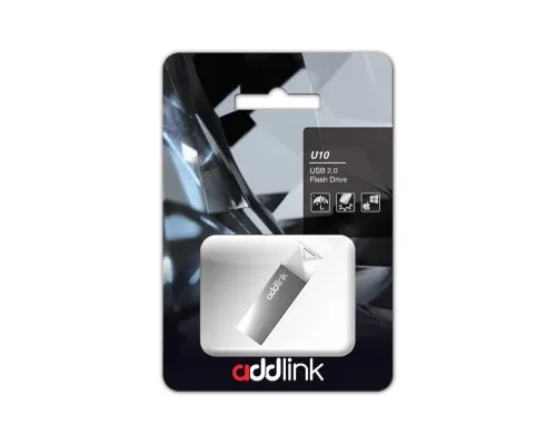 USB флеш накопичувач AddLink 64GB U10 Gray USB 2.0 (ad64GBU10G2)