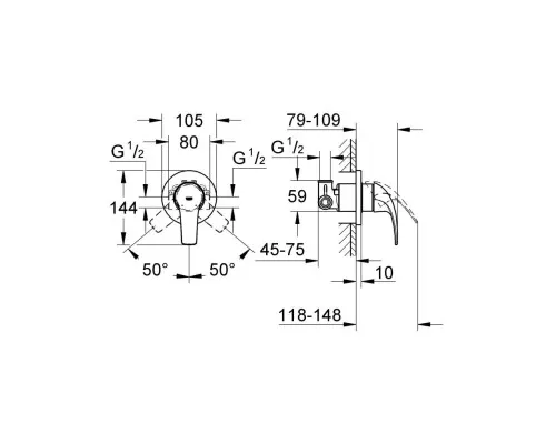 Змішувач Grohe BauCurve (29044000)