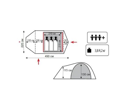 Палатка Tramp Lite Twister 3 Sand (UTLT-024-sand)