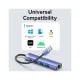 Концентратор Vention USB 3.0 to USB 3.0x3/RJ45/Type-C Hub Blue Aluminum Alloy 5-in-1 (TGFSB)