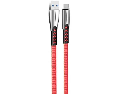 Дата кабель USB 2.0 AM to Type-C 1.0m zinc alloy red ColorWay (CW-CBUC012-RD)