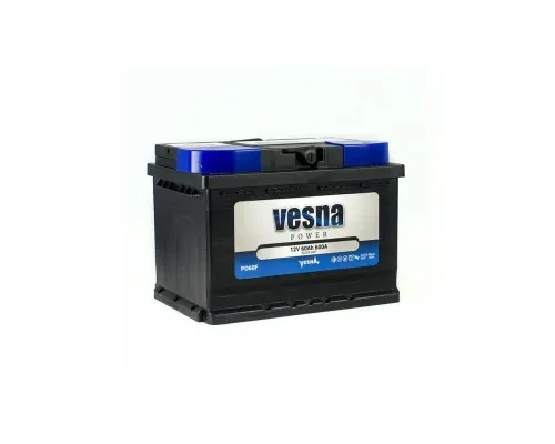 Аккумулятор автомобильный Vesna 60 Ah/12V Power Euro (415 262)