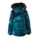 Куртка Huppa NORTONY 1 17440130 бирюзово-зелёный с принтом/тёмно-синий 128 (4741632102538)