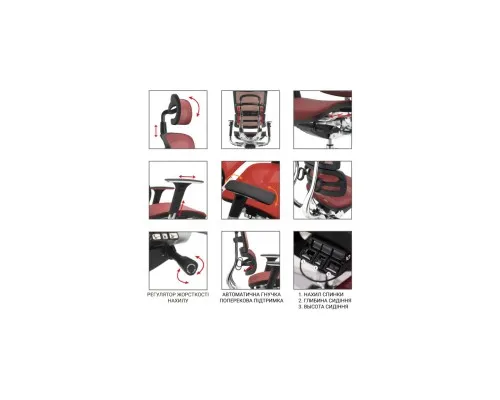 Офісне крісло GT Racer X-815L White/Red (X-815L White/Red (W-52))