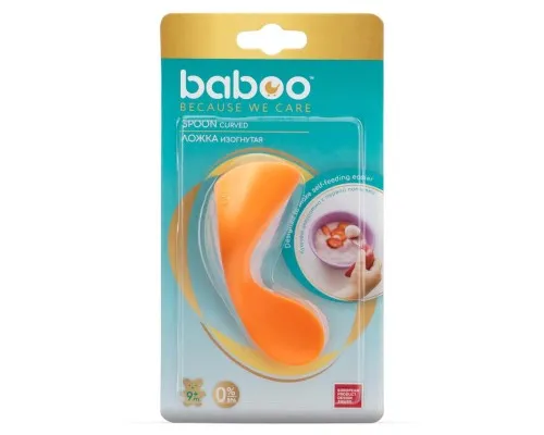 Набір дитячого посуду Baboo тренувальна ложка Baboo від 9 міс манго (10-031)