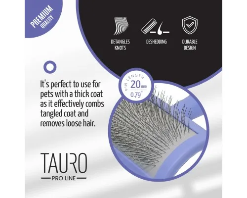 Расческа для животных Tauro Pro Line teeth 20 мм фиолетовый (TPLY63479)