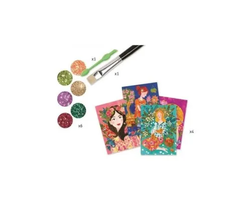 Набір для творчості Djeco Аромат квітів художній комплект для малювання блискітками (DJ09508)