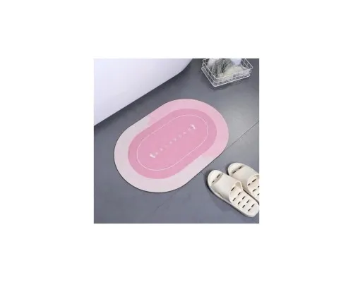 Килимок для ванної Stenson суперпоглинаючий 40 х 60 см овальний світло-рожевий (R30939 l.pink)