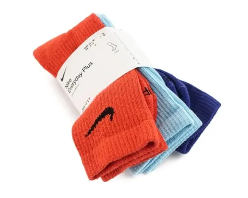 Шкарпетки Nike U NK EVRY PLUS CUSH CREW 3PR SX6888-925 38-42 3 пари Мультиколор (196147077071)