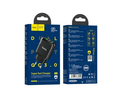 Зарядний пристрій HOCO N6 Charmer Black (6931474738950)