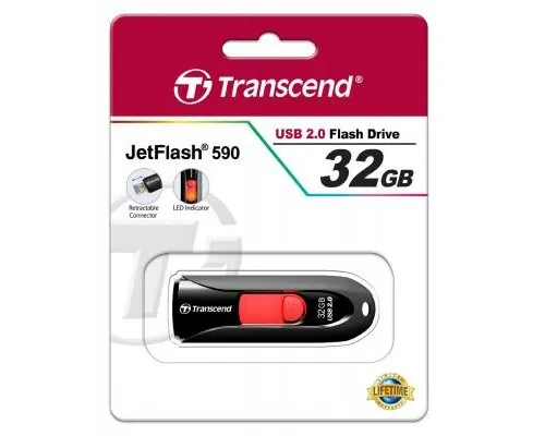 USB флеш накопитель Transcend 32GB JetFlash 590 USB 2.0 (TS32GJF590K)