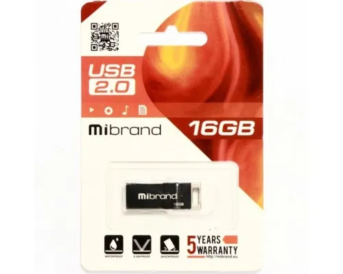 USB флеш накопичувач Mibrand 16GB Сhameleon Black USB 2.0 (MI2.0/CH16U6B)