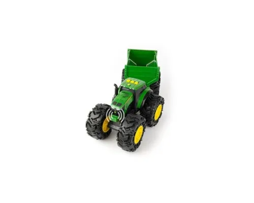 Спецтехника John Deere Kids Monster Treads с прицепом и большими колесами (47353)