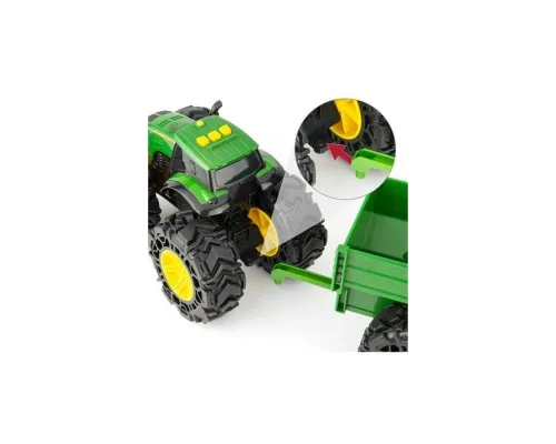 Спецтехника John Deere Kids Monster Treads с прицепом и большими колесами (47353)