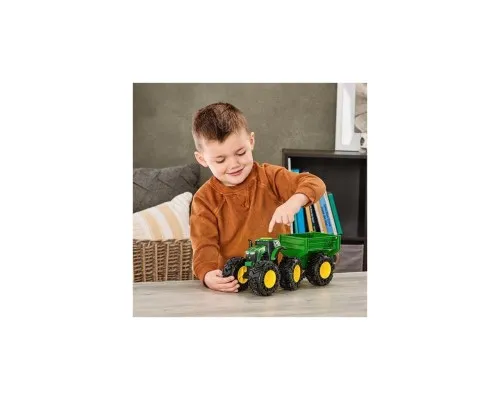 Спецтехніка John Deere Kids Monster Treads із причепом і великими колесами (47353)