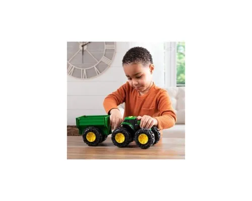 Спецтехника John Deere Kids Monster Treads с прицепом и большими колесами (47353)