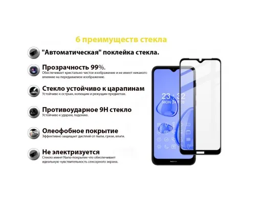 Стекло защитное BeCover Nokia C30 Black (706903)